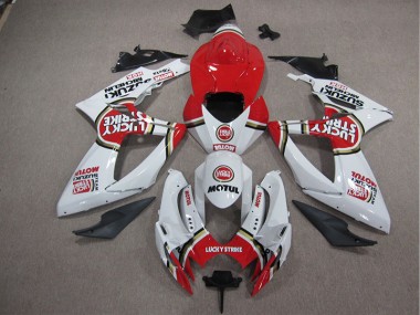 Best GSXR 1000 K5 2005-2006 - Bianco Lucky Strike Rosso Motul